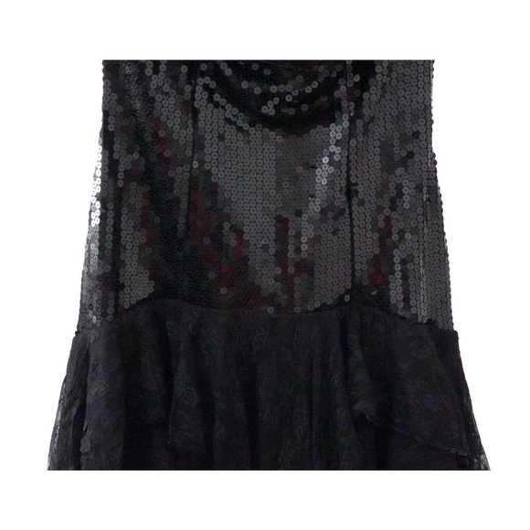 Vintage Climax Dress David Howard Karen Okada Cocktail Party Black Sequins Lace - Picture 5 of 13
